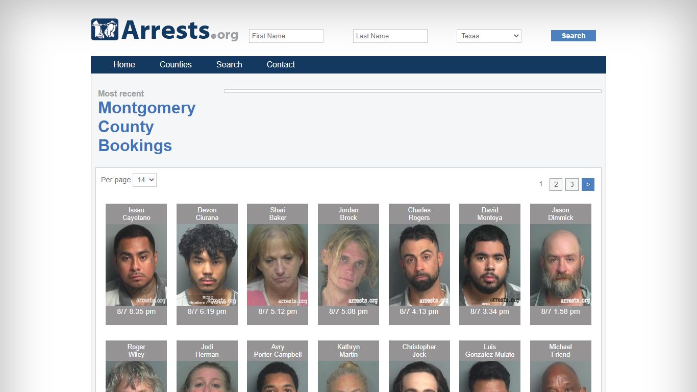 Montgomery County Arrests and Inmate Search